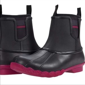 Sperry Saltwater Chelsea Black Rain Boot Size 9.5